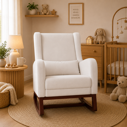 Fauteuil allaitement à bascule – rocking-chair « Maman Confort »