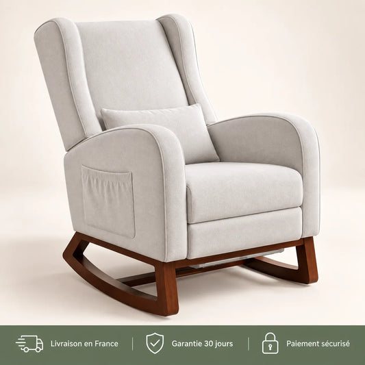 Fauteuil allaitement à bascule – rocking-chair « Maman Confort »
