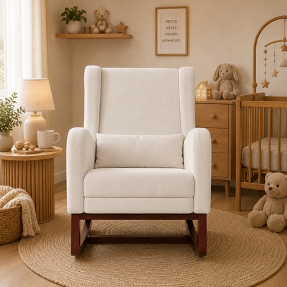 Fauteuil allaitement à bascule – rocking-chair « Maman Confort »