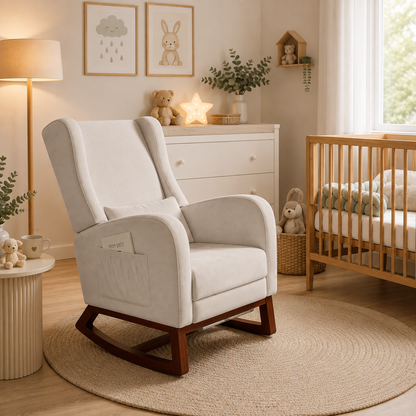 Fauteuil allaitement à bascule – rocking-chair « Maman Confort »
