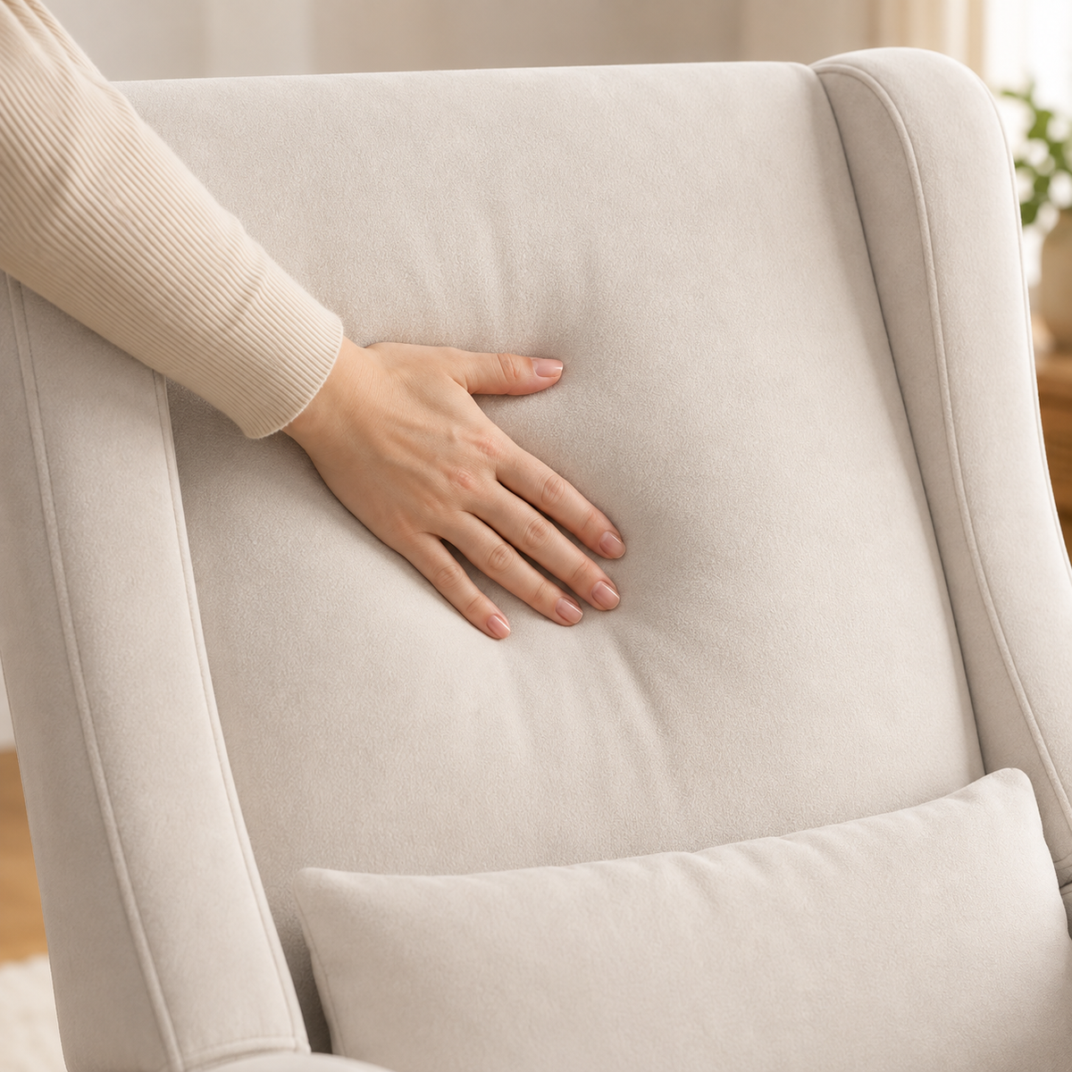 Fauteuil allaitement à bascule – rocking-chair « Maman Confort »